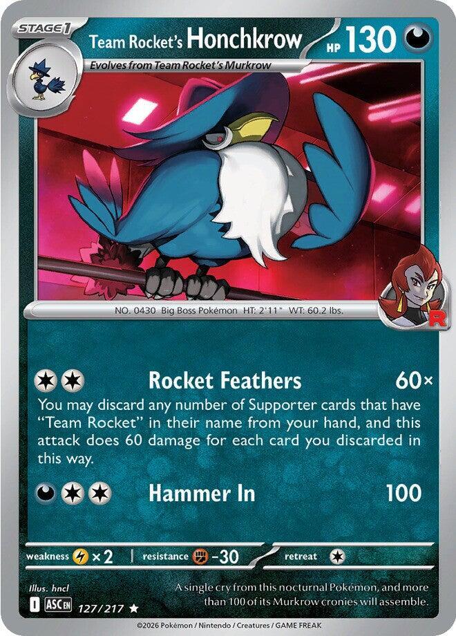 Pokemon Team Rocket’s Honchkrow 127/217 Ascended Heroes