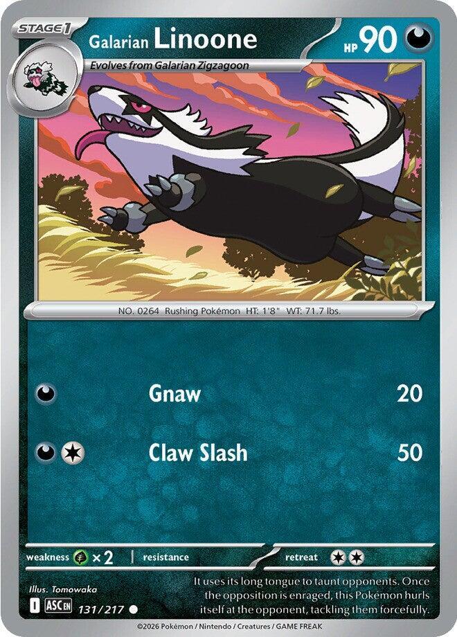 Pokemon Galarian Linoone 131/217 Ascended Heroes