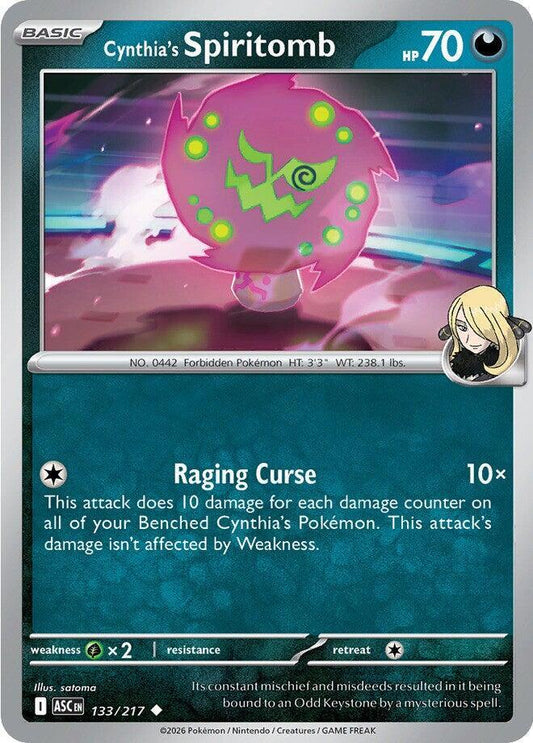 Pokemon Cynthia’s Spiritomb 133/217 Ascended Heroes