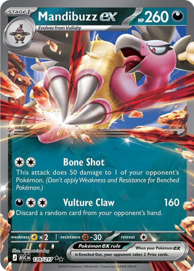 Pokemon Mandibuzz ex 139/217 Ascended Heroes