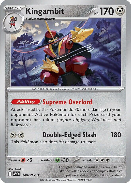 Pokemon Kingambit 148/217 Ascended Heroes