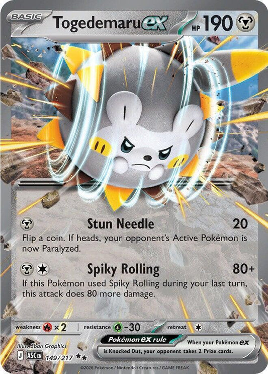 Pokemon Togedemaru ex 149/217 Ascended Heroes