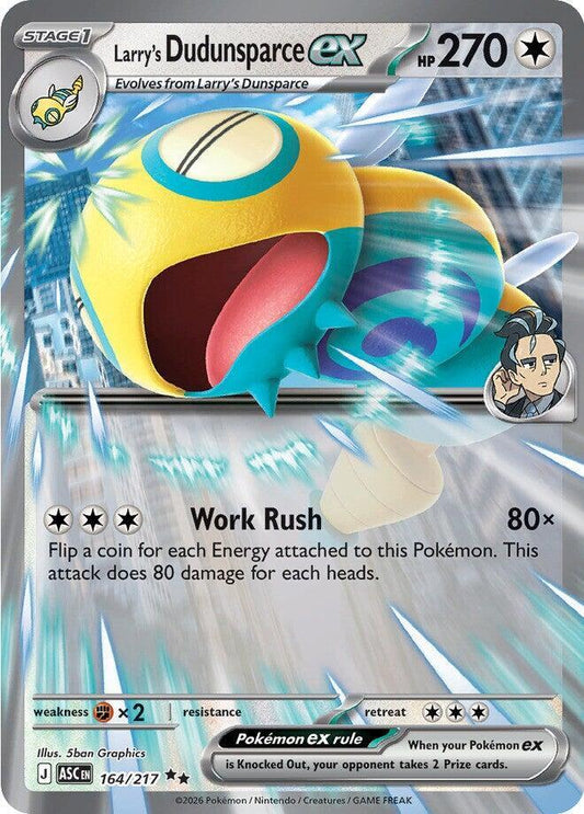 Pokemon Larry’s Dudunsparce ex 164/217 Ascended Heroes