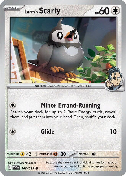 Pokemon Larry’s Starly 168/217 Ascended Heroes