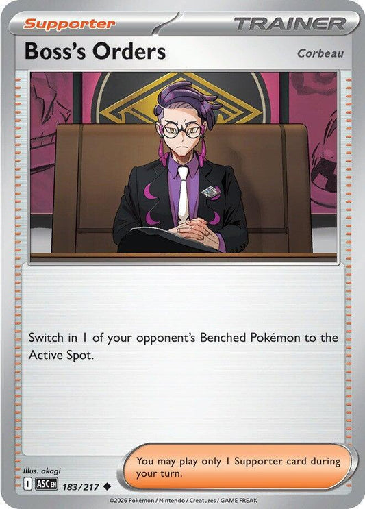 Pokemon Boss’s Orders 183/217 Ascended Heroes