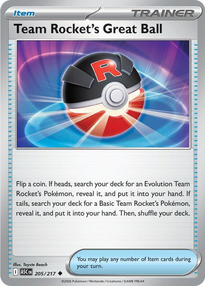 Pokemon Team Rocket’s Great Ball 205/217 Ascended Heroes