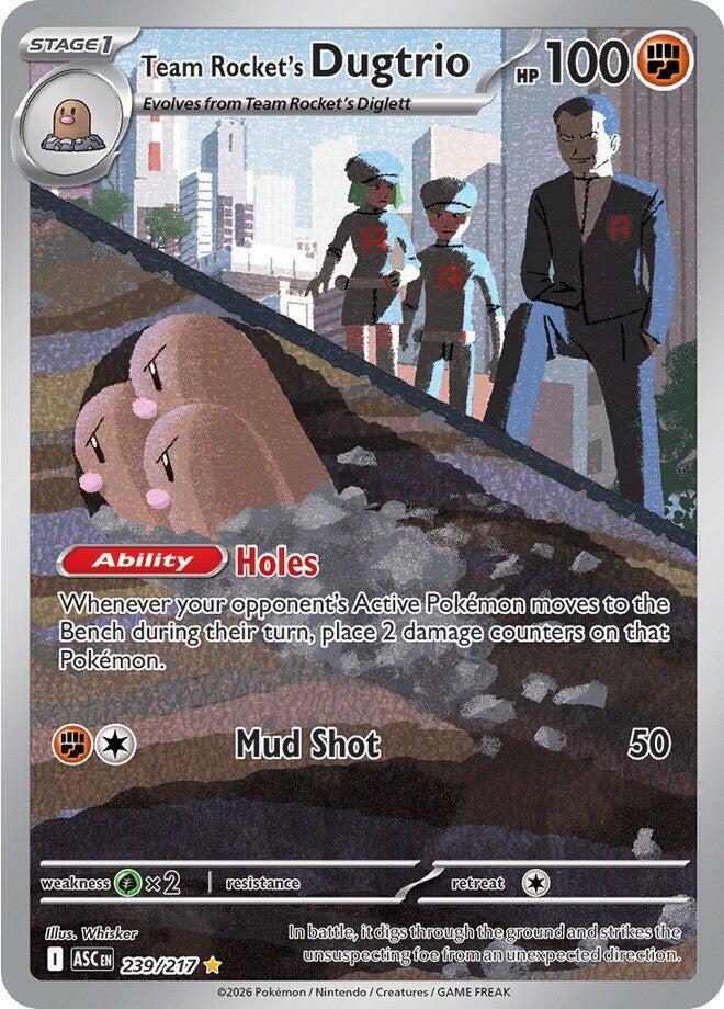 Pokemon Team Rocket’s Dugtrio 239/217 Ascended Heroes