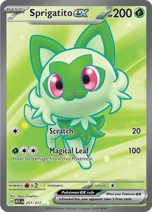 Pokemon Sprigatito ex 251/217 Ascended Heroes