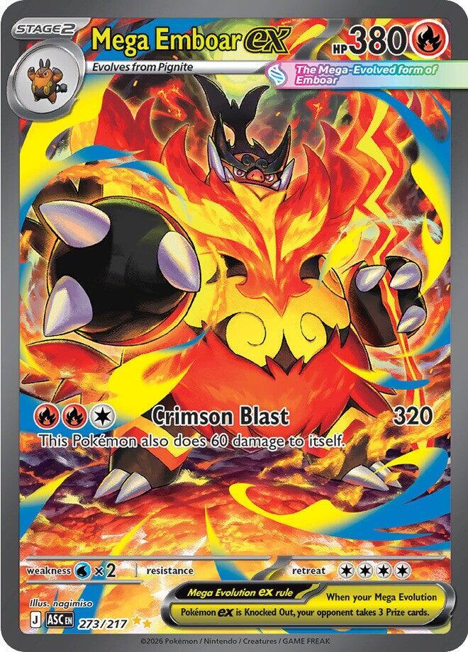 Pokemon Mega Emboar ex 273/217 Ascended Heroes
