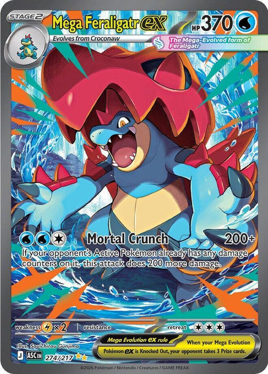 Pokemon Mega Feraligatr ex 274/217 Ascended Heroes
