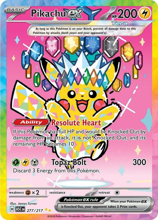 Pokemon Pikachu ex 277/217 Ascended Heroes
