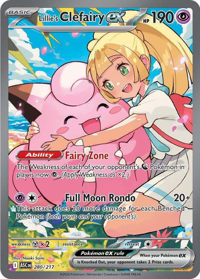 Pokemon Lillie’s Clefairy ex 280/217 Ascended Heroes