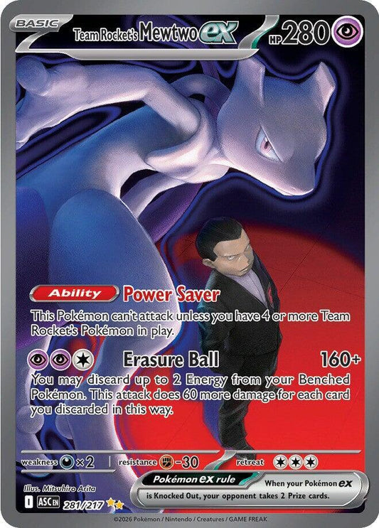 Pokemon Team Rocket’s Mewtwo ex 281/217 Ascended Heroes