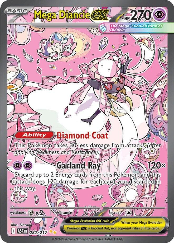Pokemon Mega Diancie ex 282/217 Ascended Heroes