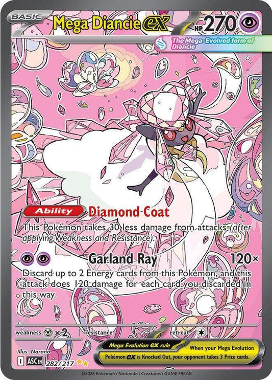Pokemon Mega Diancie ex 282/217 Ascended Heroes