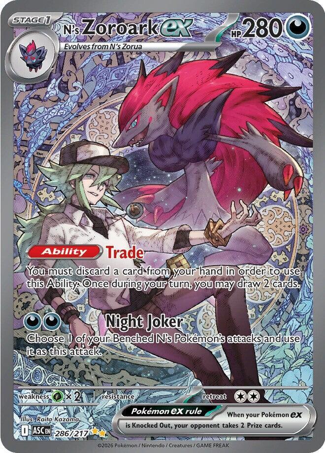 Pokemon N’s Zoroark ex 286/217 Ascended Heroes