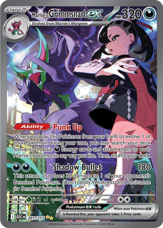 Pokemon Marnie’s Grimmsnarl ex 287/217 Ascended Heroes