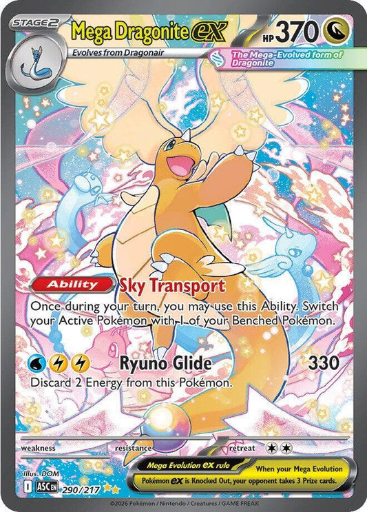 Pokemon Mega Dragonite ex 290/217 Ascended Heroes
