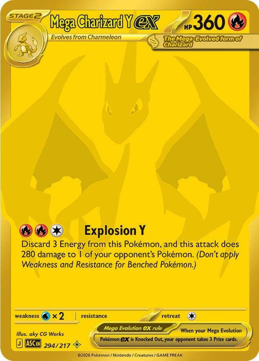 Pokemon Mega Charizard Y ex 294/217 Ascended Heroes