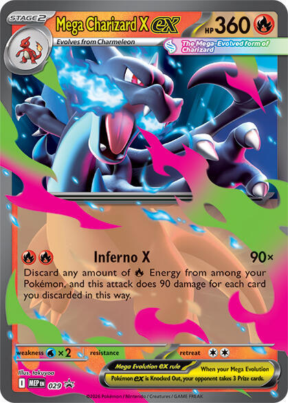 Pokemon Mega Charizard X ex MEP29 Mega Evolution Promos