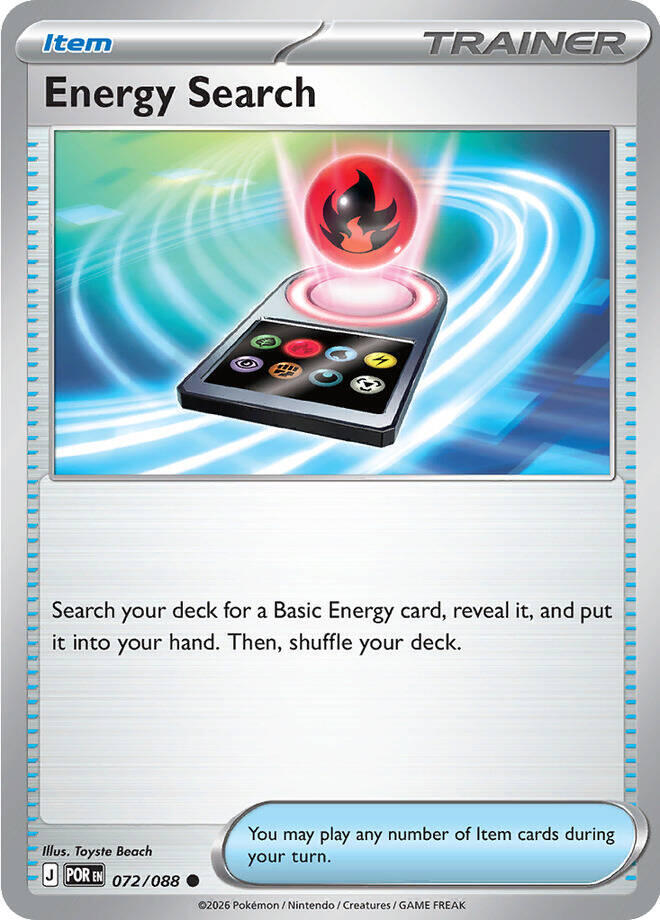 Pokemon Energy Search 072/088 Perfect Order