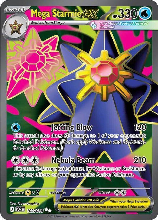 Pokemon Mega Starmie ex 102/088 Perfect Order