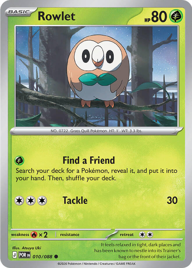 Pokemon Rowlet 010/088 Perfect Order