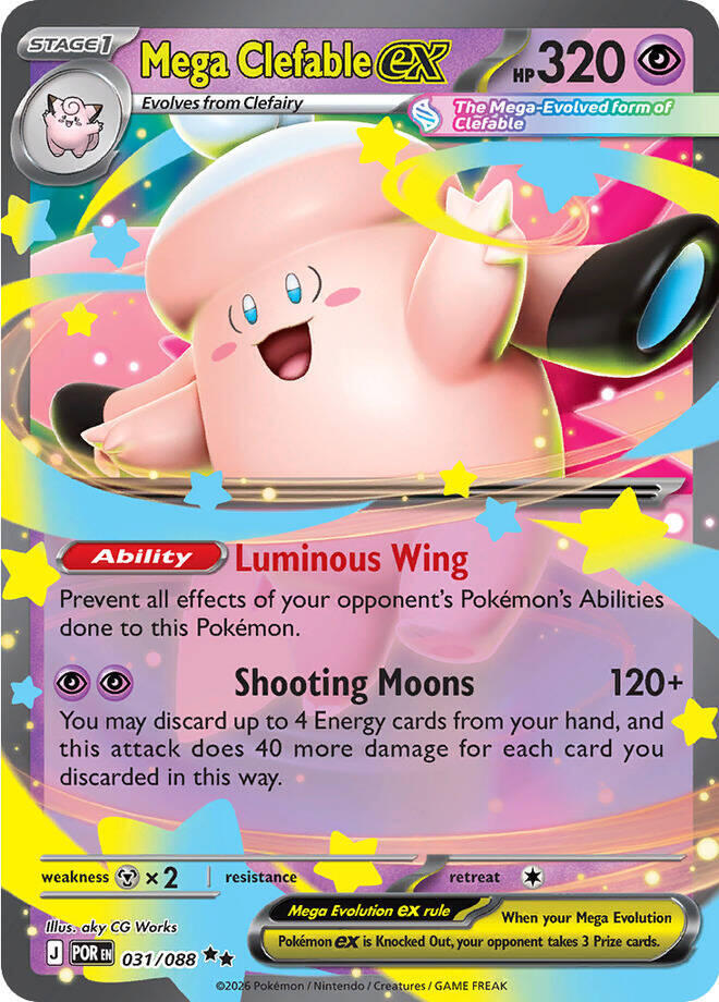 Pokemon Mega Clefable ex 031/088 Perfect Order