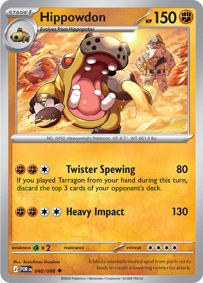 Pokemon Hippowdon 040/088 Perfect Order