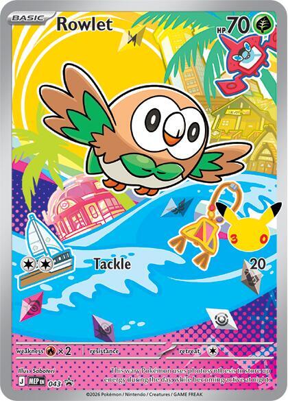 Pokemon Rowlet MEP43 Mega Evolution Promos