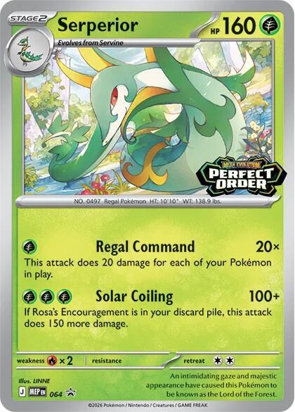 Pokemon Serperior MEP64 Mega Evolution Promos
