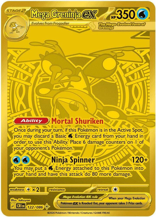 Pokemon Mega Greninja ex 122/086 Chaos Rising