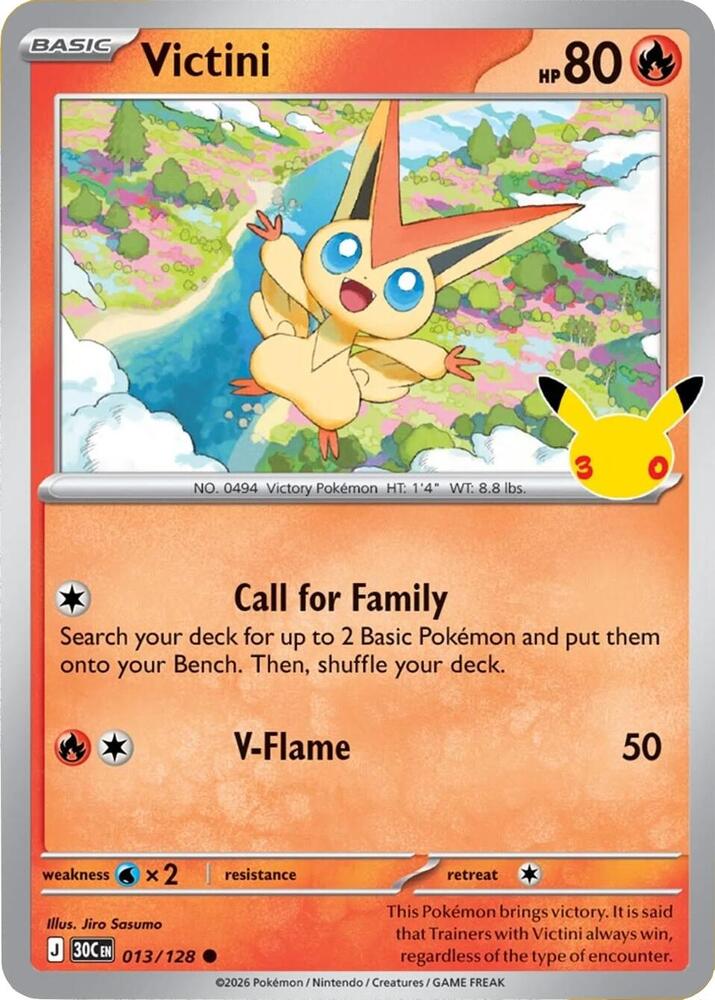 Pokemon Victini 013/128 30th Celebration