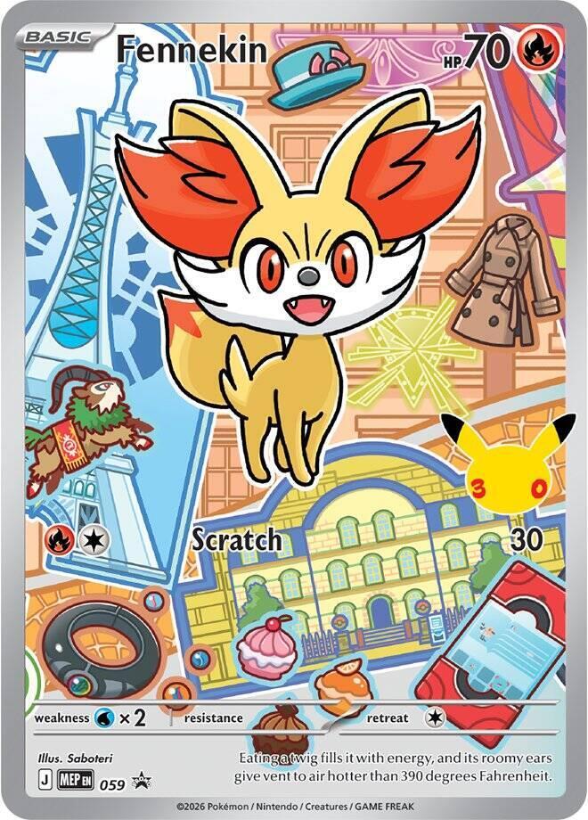 Pokemon Fennekin MEP 059 Mega Evolution Promo
