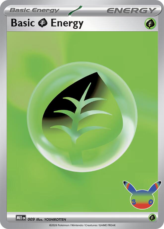 Pokemon Basic Grass Energy MEE 009 30th Celebration