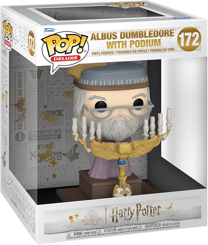 Funko Pop! Movies Deluxe Albus Dumbledore with Podium Harry Potter #172