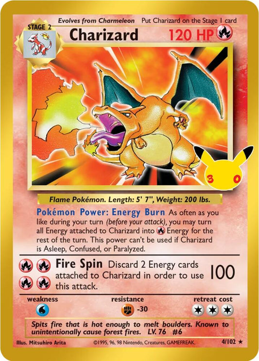 Pokemon Charizard CC 4/102 30th Celebration