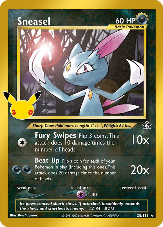Pokemon Sneasel CC 25/111 30th Celebration