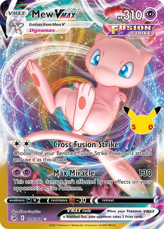 Pokemon Mew VMAX CC 114/264 30th Celebration