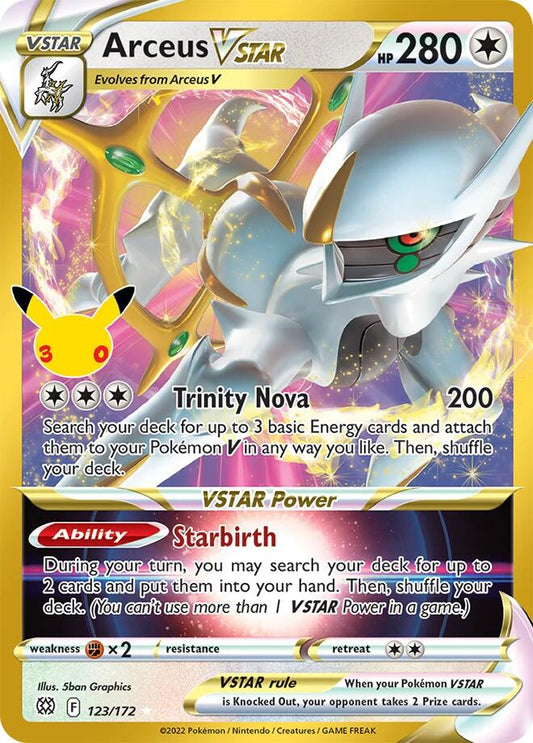 Pokemon Arceus VSTAR CC 123/172 30th Celebration
