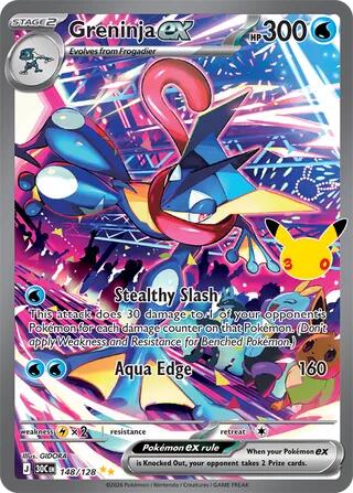Pokemon Greninja ex 148/128 30th Celebration