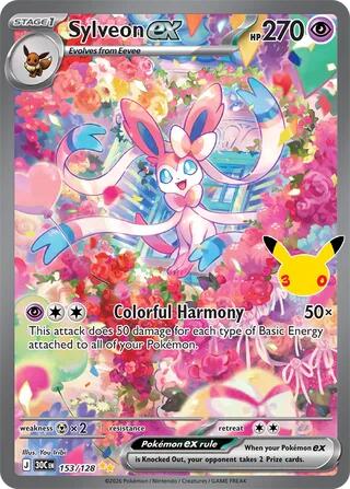 Pokemon Sylveon ex 153/128 30th Celebration