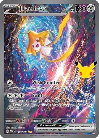 Pokemon Jirachi ex 155/128 30th Celebration