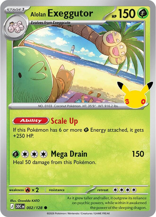 Pokemon Alolan Exeggutor 002/128 30th Celebration