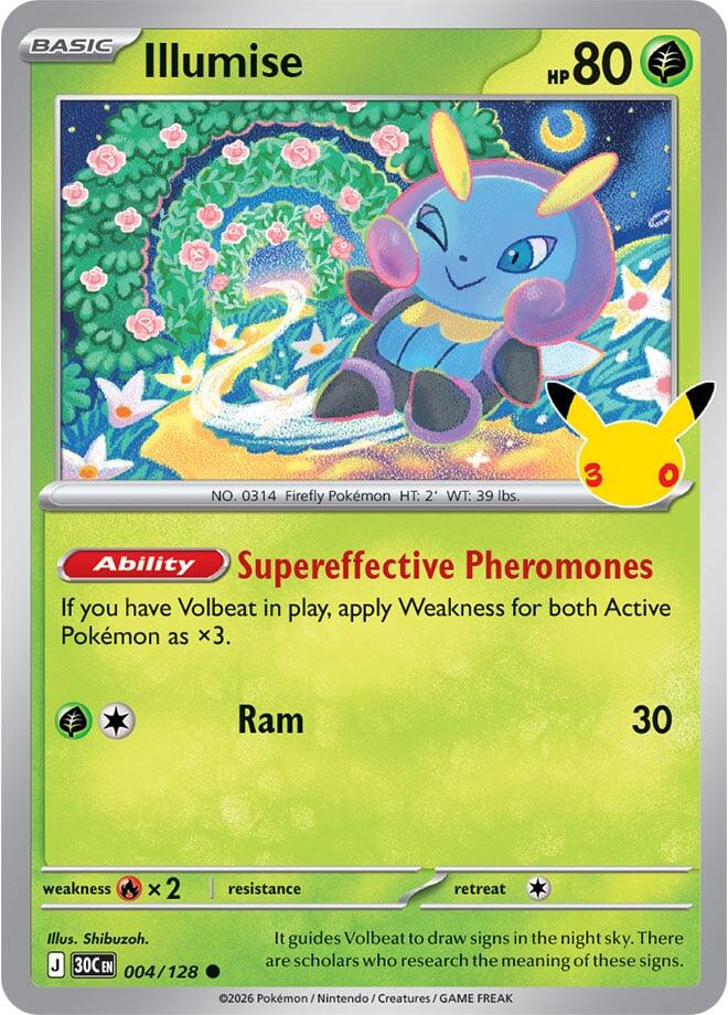 Pokemon Illumise 004/128 30th Celebration