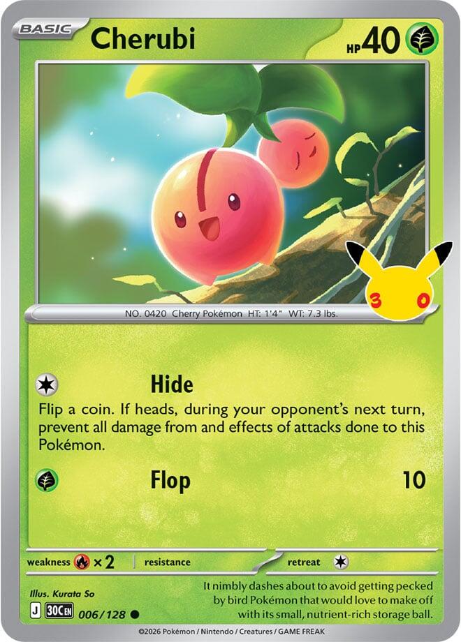 Pokemon Cherubi 006/128 30th Celebration
