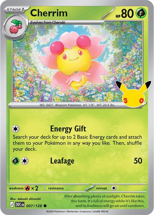 Pokemon Cherrim 007/128 30th Celebration