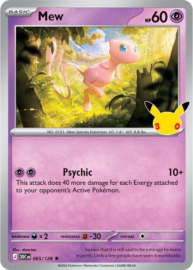 Pokemon Mew 065/128 30th Celebration