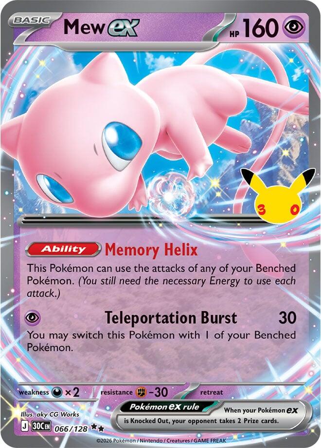 Pokemon Mew ex 066/128 30th Celebration