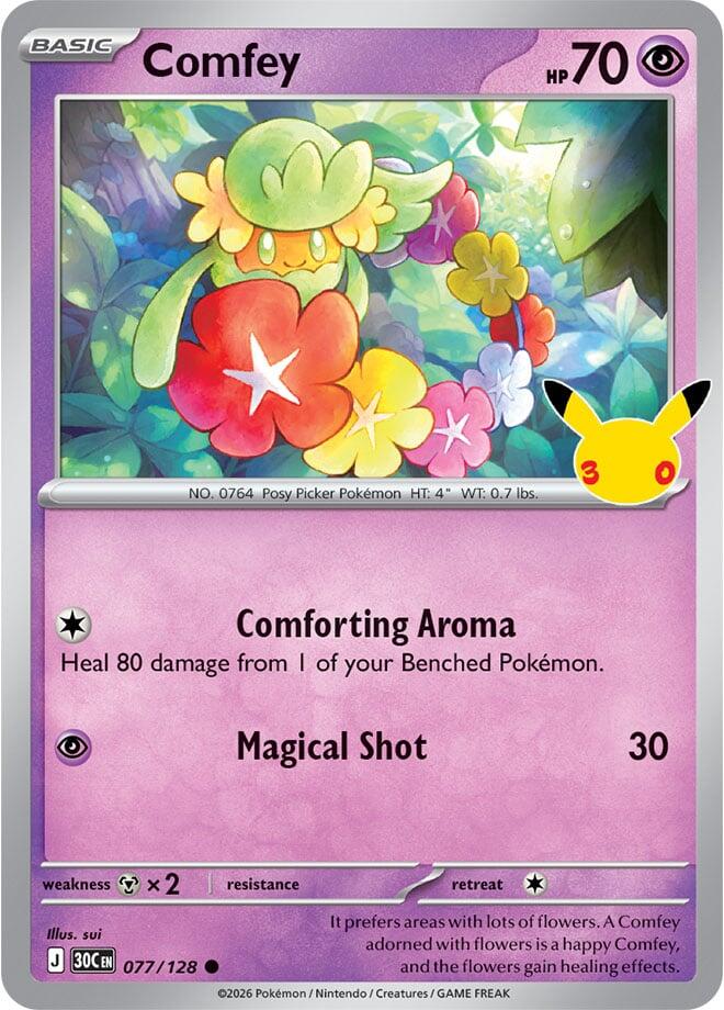 Pokemon Comfey 077/128 30th Celebration